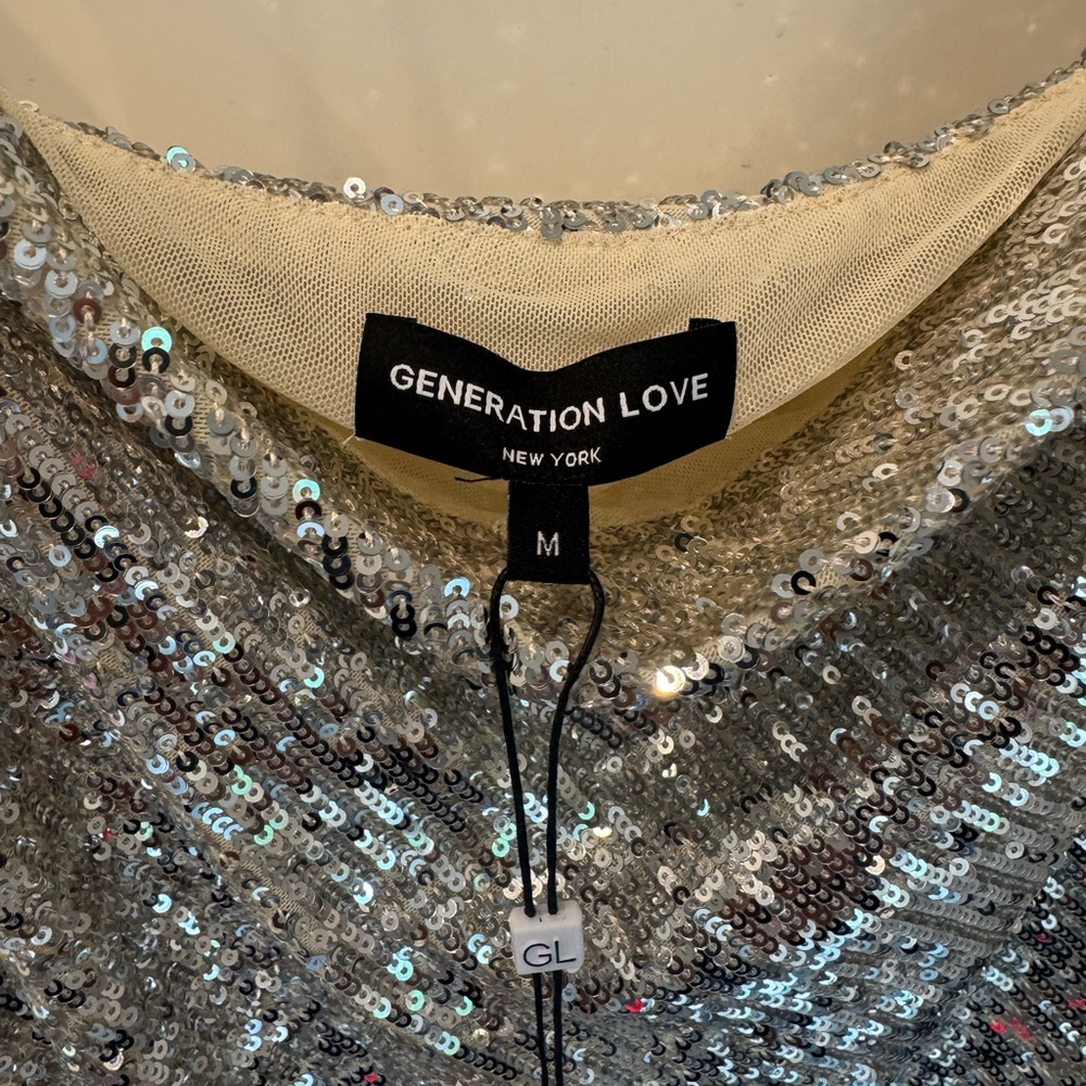 Generation Love Argento Sequin Camisole